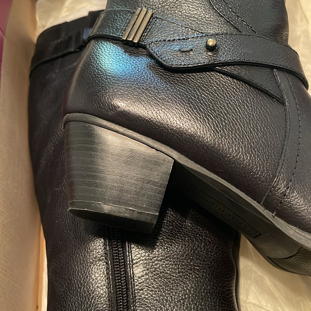 Naturalizer Kastle Leather Belted Tall Boot- wide shaft